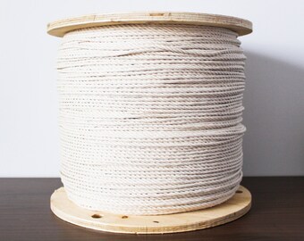6mm Macrame Cotton Rope, Macrame Cord, Macrame Plant Hanger, Natural Cotton Cord, Natural Cotton, DIY plant hanger, 100ft Rope, 30meters