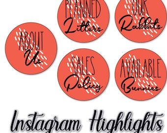 Rabbitry Instagram Highlight Icons, Rabbit Breeder IG, Insta, Highlights, Images, Icons, Branding, ARBA Rabbitry