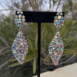 Prom earrings silver clearance
