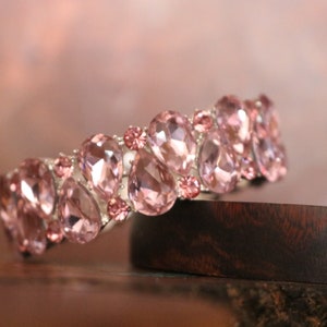 Rosa Armband, blush rosa Armband, rosa Braut Armband, rosa Strass Armband, rosa Ball Armband, rosa Stretch Armband