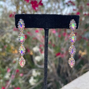 Iridescent Dangle Earrings, Ab Crystal Prom Earrings Ireland