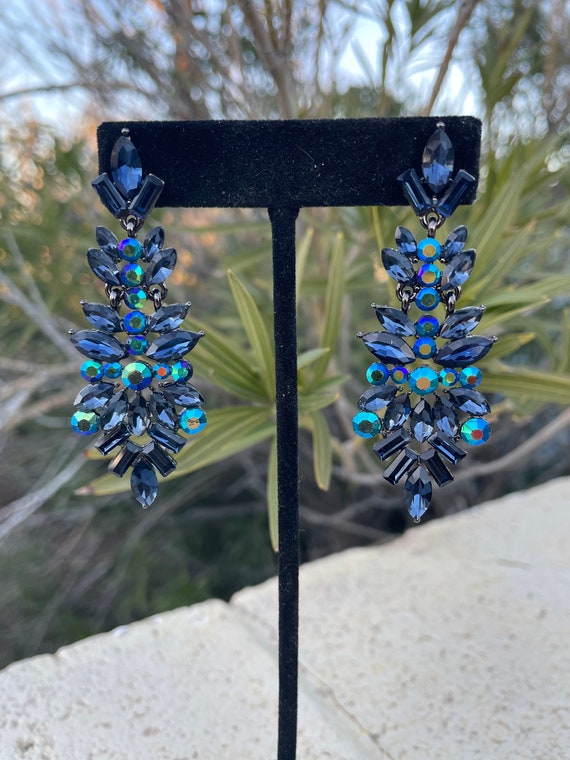 Navy prom deals earrings