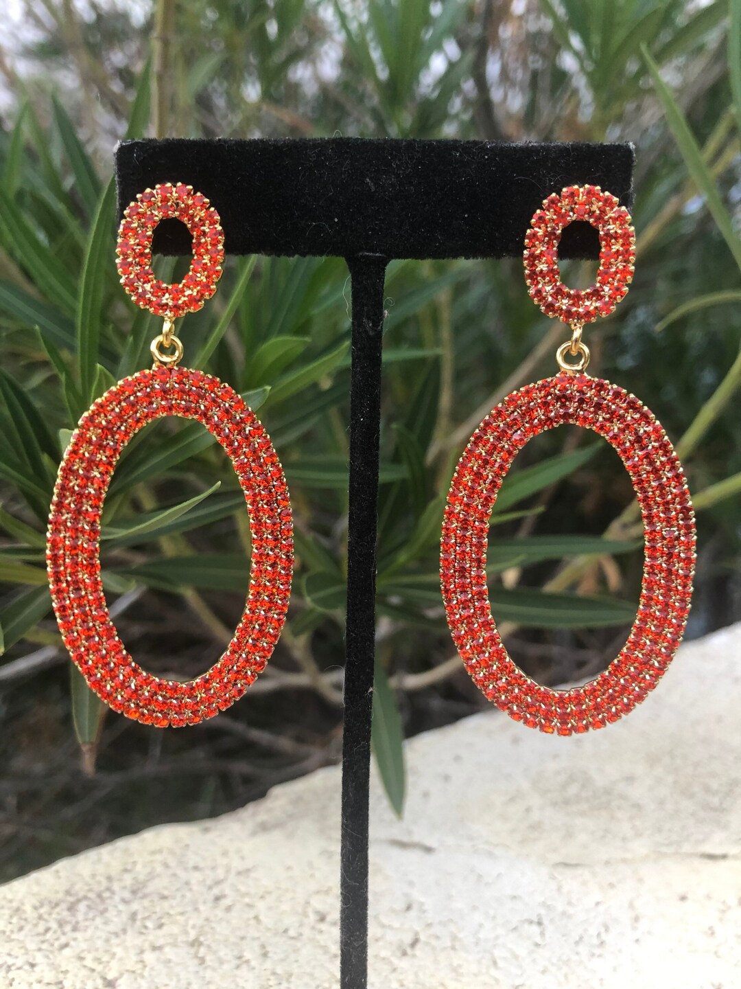Orange Earrings, Orange Hoops, Orange Hoop Earrings, Orange