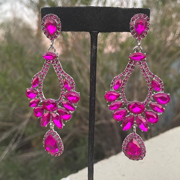 Hot Pink Earrings - Etsy