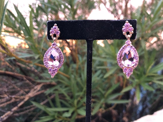 Light pink dangle on sale earrings