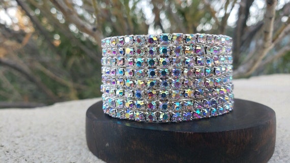 Rhinestone stretch bracelet clearance
