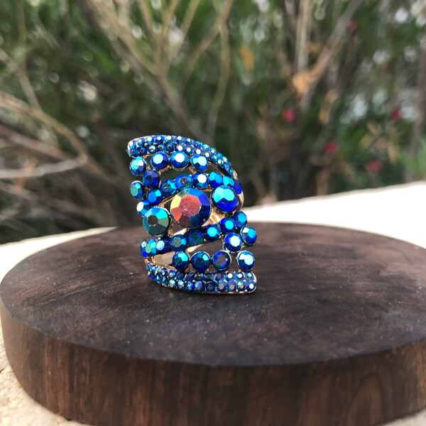 Rhinestone Stretch Ring Etsy