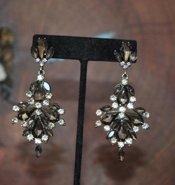 Silver shop rhinestone hoops
