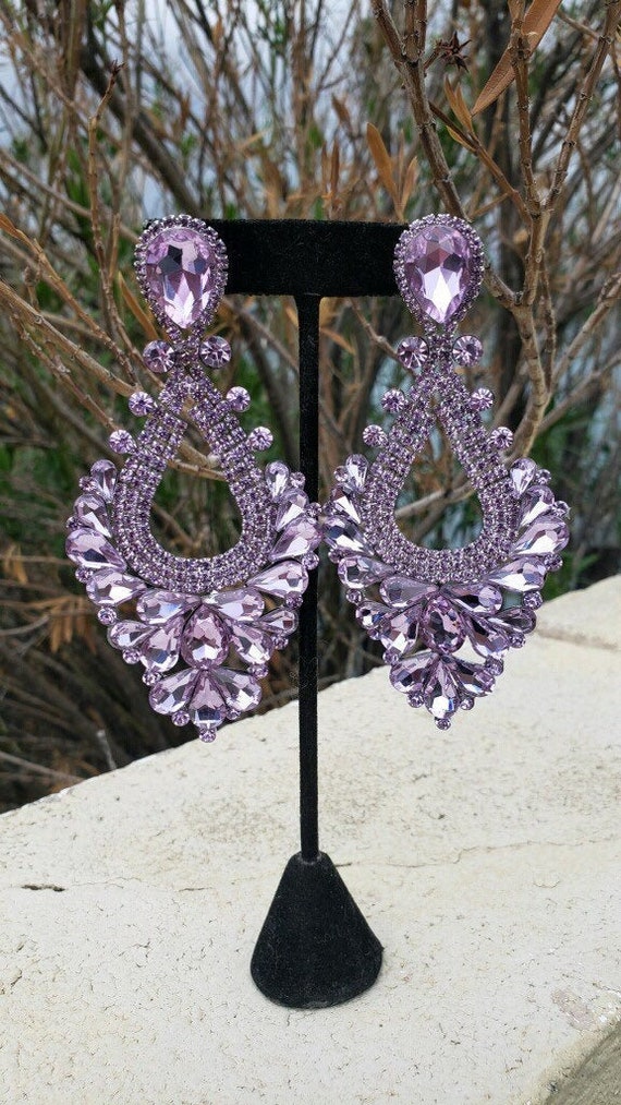 Etsy purple earrings deals
