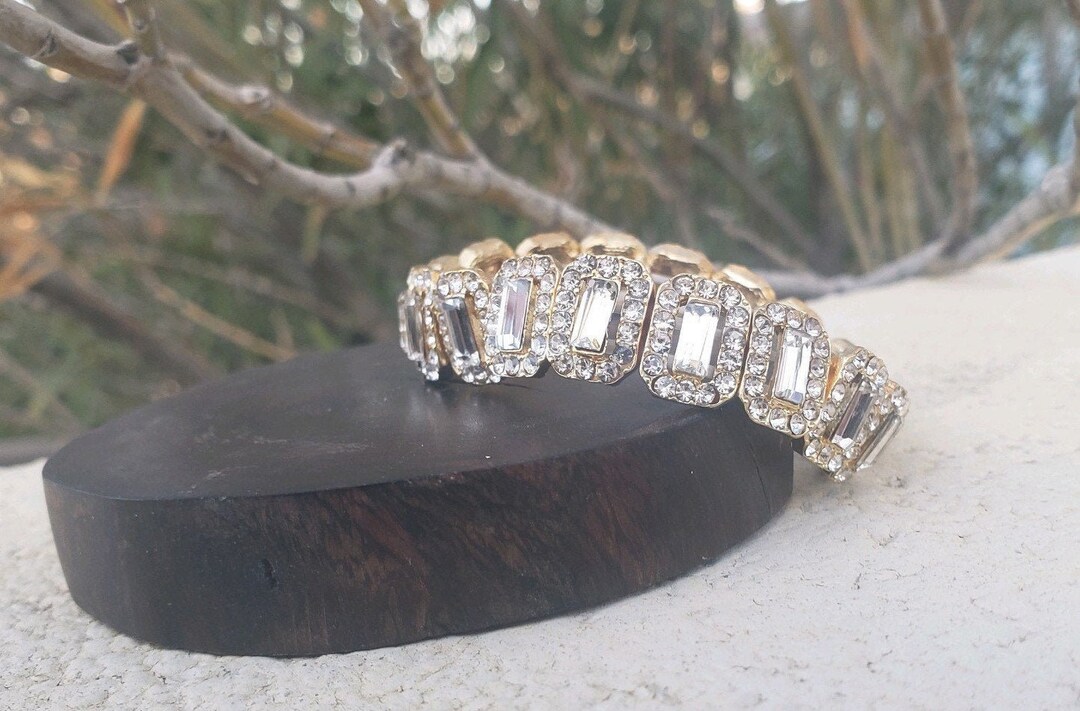 Crystal Rhinestone Bracelets Wedding Rhinestone Bracelets Etsy