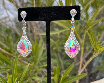 Ab rhinestone earrings