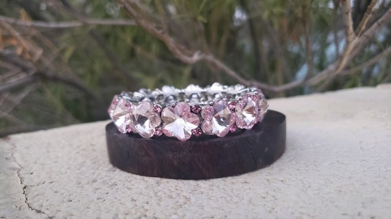 Pink rhinestone best sale bracelet
