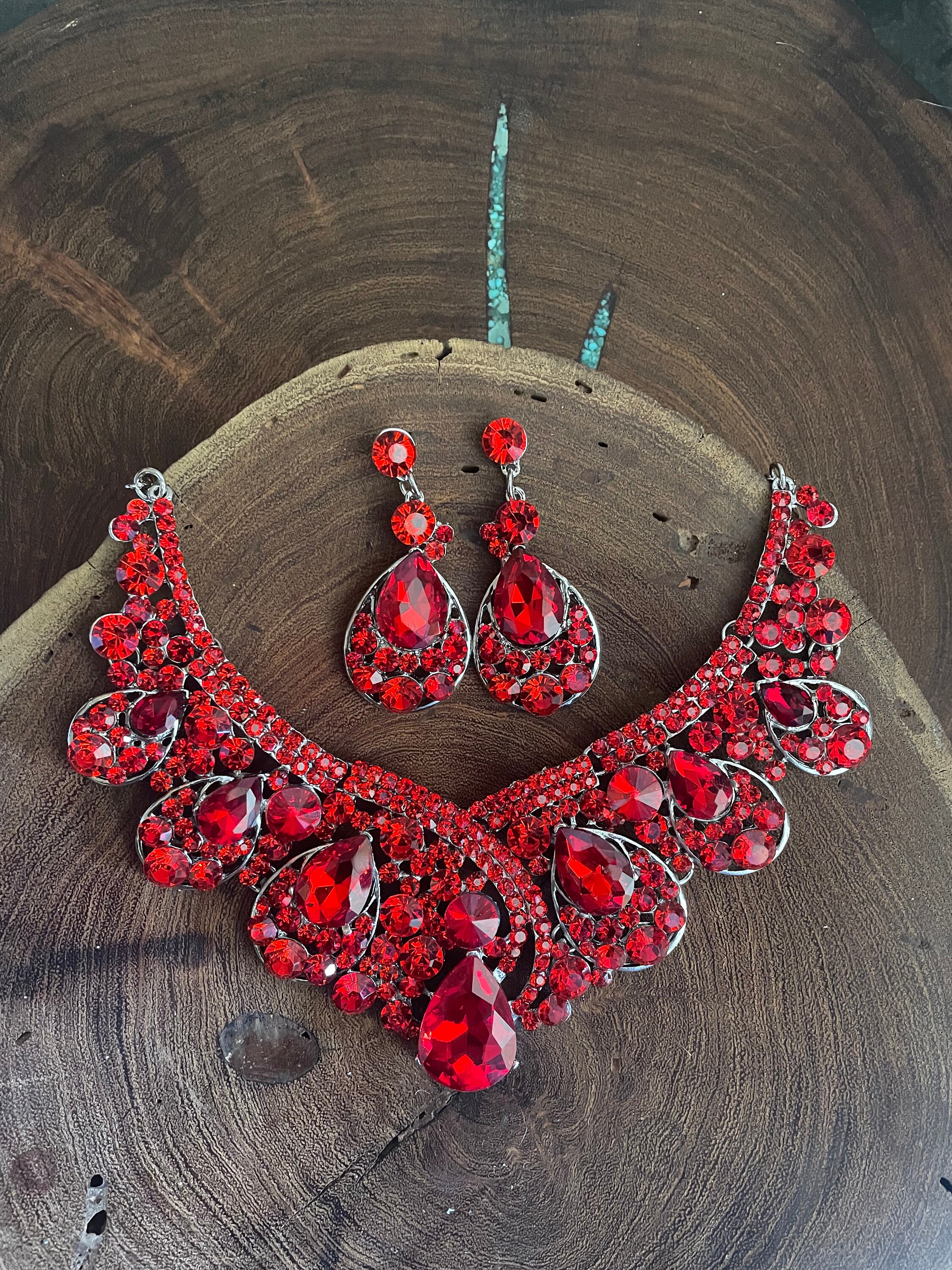 Buy Karatcart Red Necklace & Earring Set Online At Best Price @ Tata CLiQ