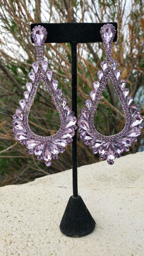 Large cheap purple earrings