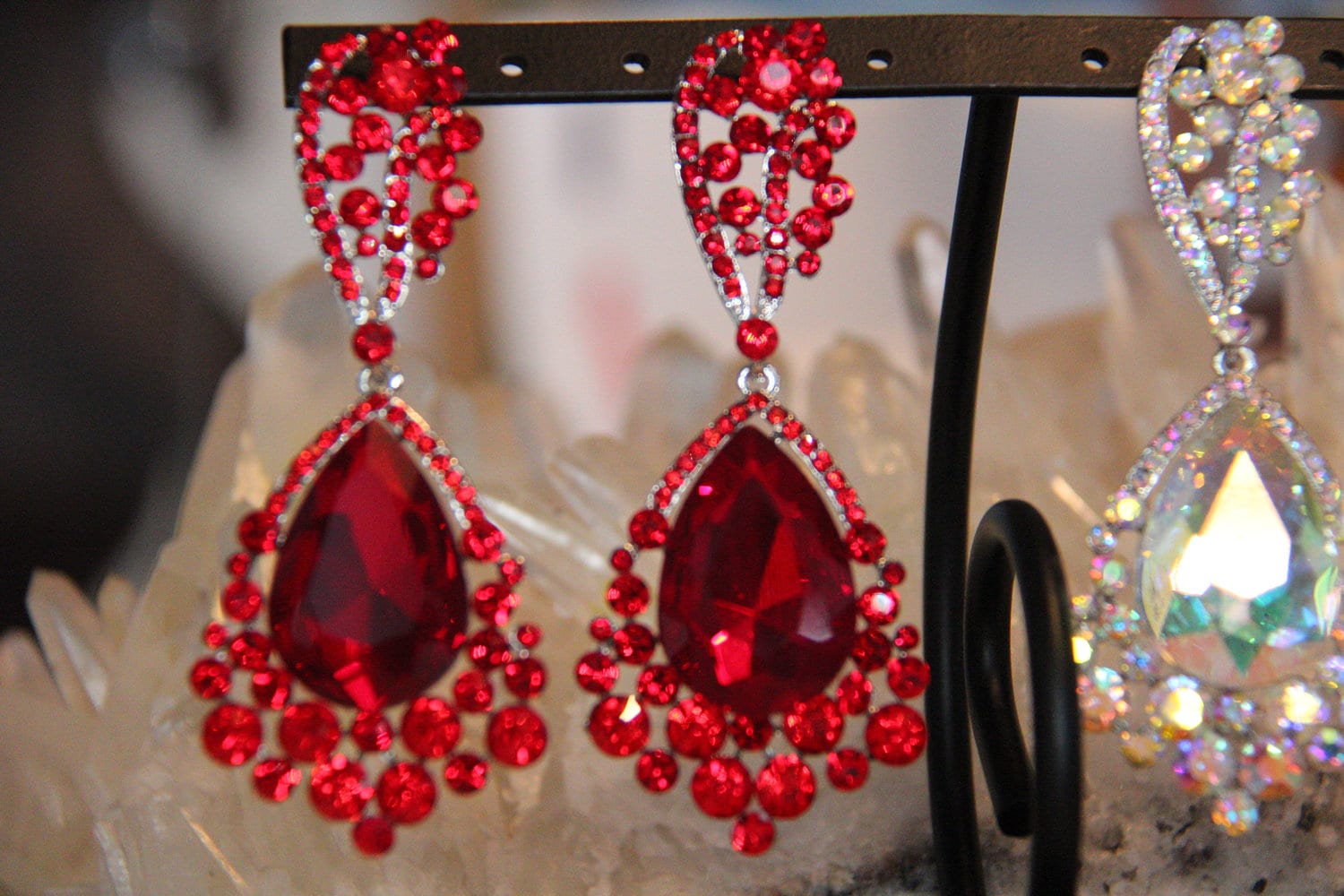 Love: Crystal Red Sparkling Heart Nipple Pasties