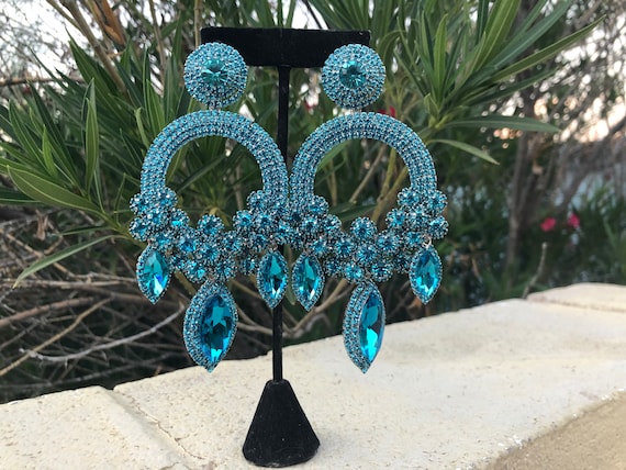 Aqua statement best sale earrings