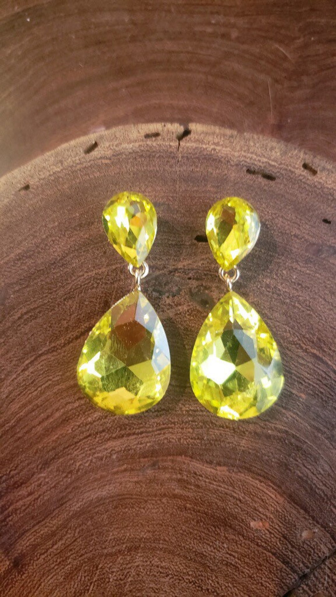 Yellow prom deals earrings