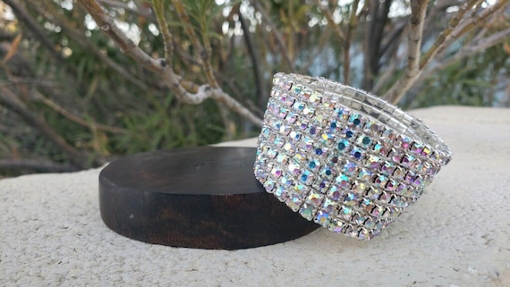 Elastic rhinestone bracelet discount