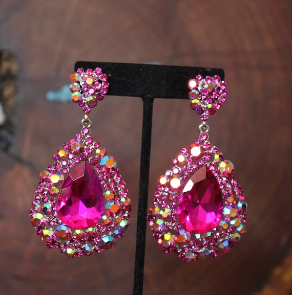 Deepa Gurnani | Herise Pink Earrings – Online Jewelry Boutique