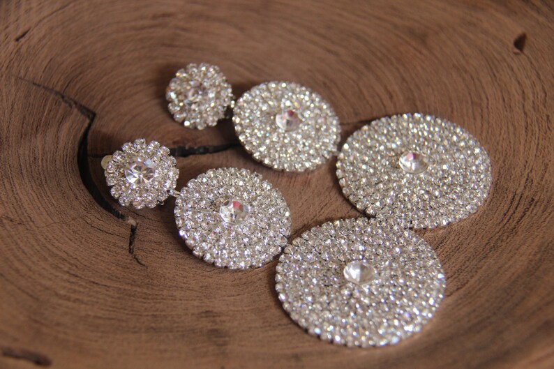 Extra Large Clip on Earrings Extra Large Clear Rhinestone Etsy