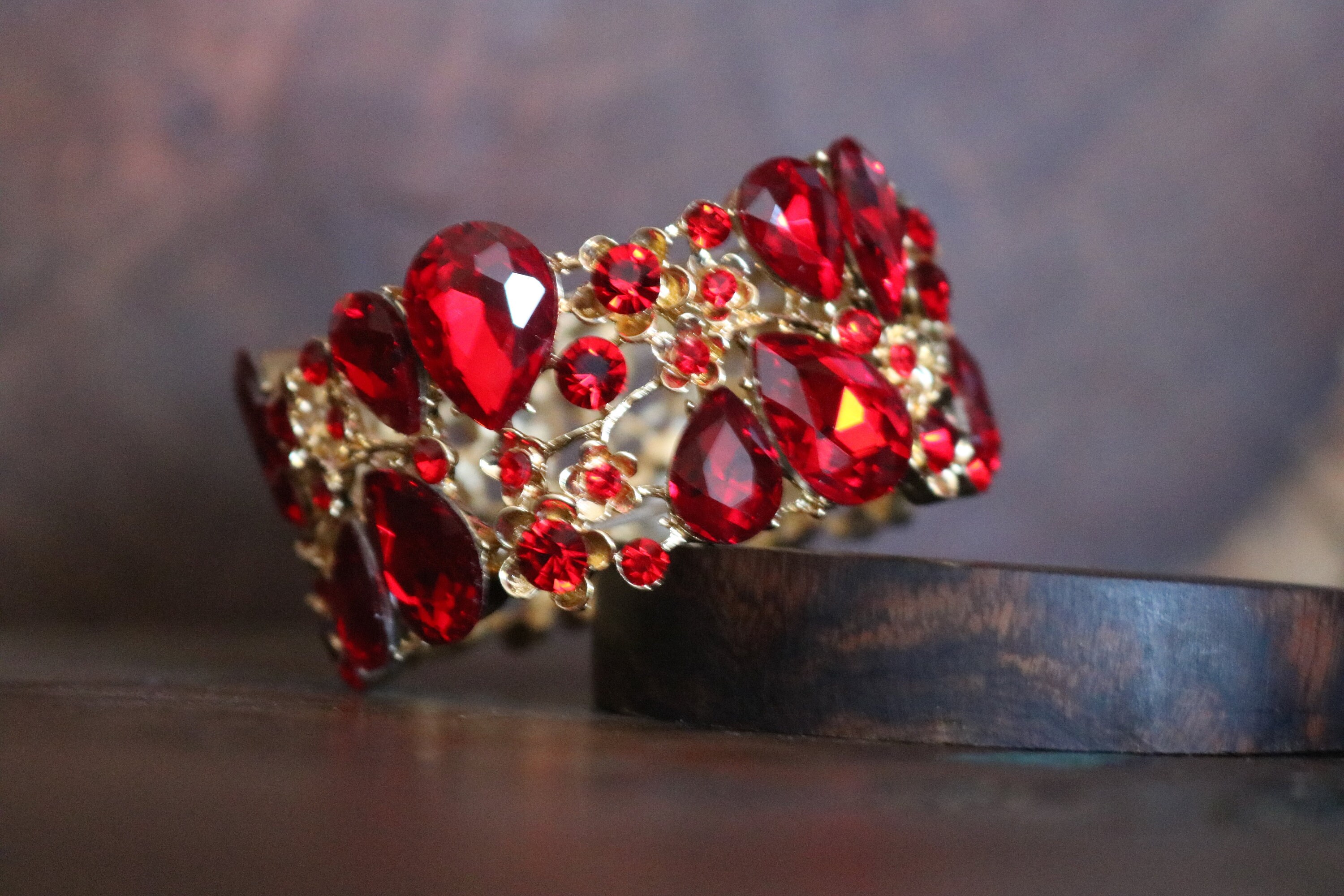 Red Prom Bracelet Red Rhinestone Bracelet Red Crystal Stretch Bracelet Red Pageant Bracelet Wide Red Bracelet Large Red Bracelet Etsy UK