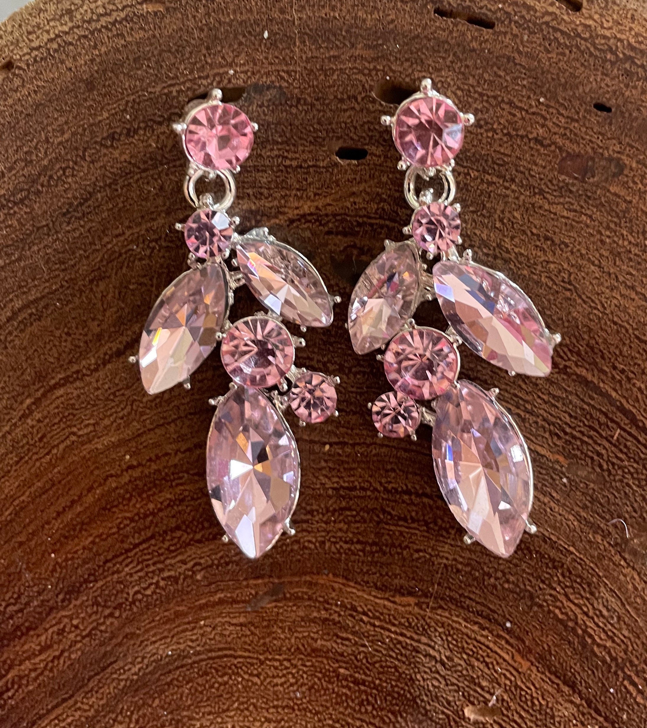 Light Pink Necklace and Earrings Set - Etsy