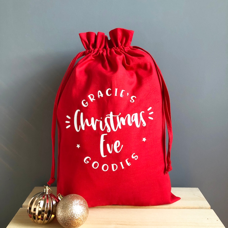 Personalised Christmas Eve Bag Christmas Eve Treats image 0