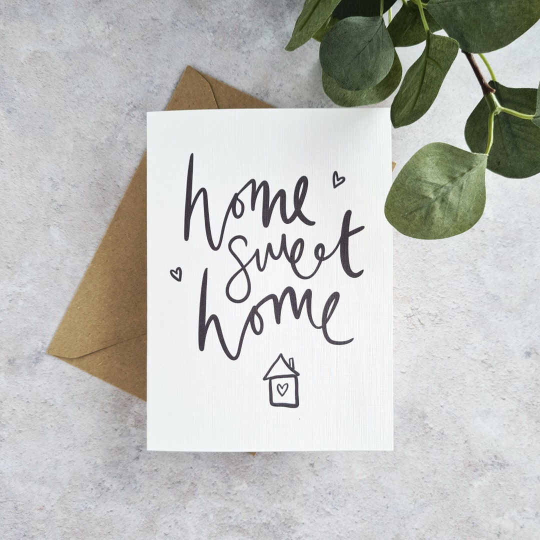 Home Sweet Home New Home Card Happy New Home House Move Card House ...