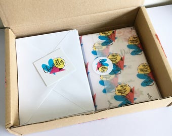 Custom Branded Wrapping Paper - Personalised Vellum Paper - Logo Packaging Paper - Branded Vellum Sheets - A4 Logo Wrapping Paper
