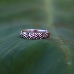Sterling Silver Snake Skin Ring Band