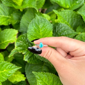 Carico Lake Turquoise and Sterling Silver Ring Size 9
