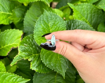 Colorback Variscite and Sterling Silver Ring Size 6.25