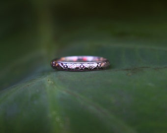 Flower Power Sterling Silver Ring Band