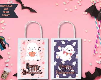 Pastel Halloween Decor, Pastel Halloween Party, Pastel Halloween Party Favors, Pastel Halloween Favor Bag Labels, Cute Pastel Halloween