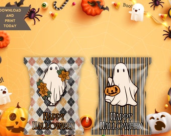 Vintage Halloween Decoration, Vintage Halloween Party, Vintage Halloween Party Favors, Vintage Halloween Chip Bags, Vintage Halloween Favors