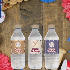 Vintage Baseball, Vintage Baseball Party Decor, Vintage Baseball Birthday Decorations, Printable Baseball Decor, Baseball Water Bottle Label
