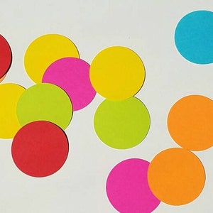 Cardstock Circles Die Cut Circles Cardstock Circle Cutouts | Etsy