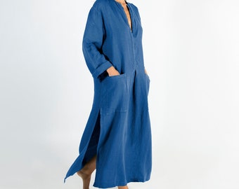 linen beach kaftan