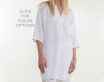 Takiyu Women's Top | Elegant Linen Blouse in Multiple Colors | Match with Takiyu Women's Pants