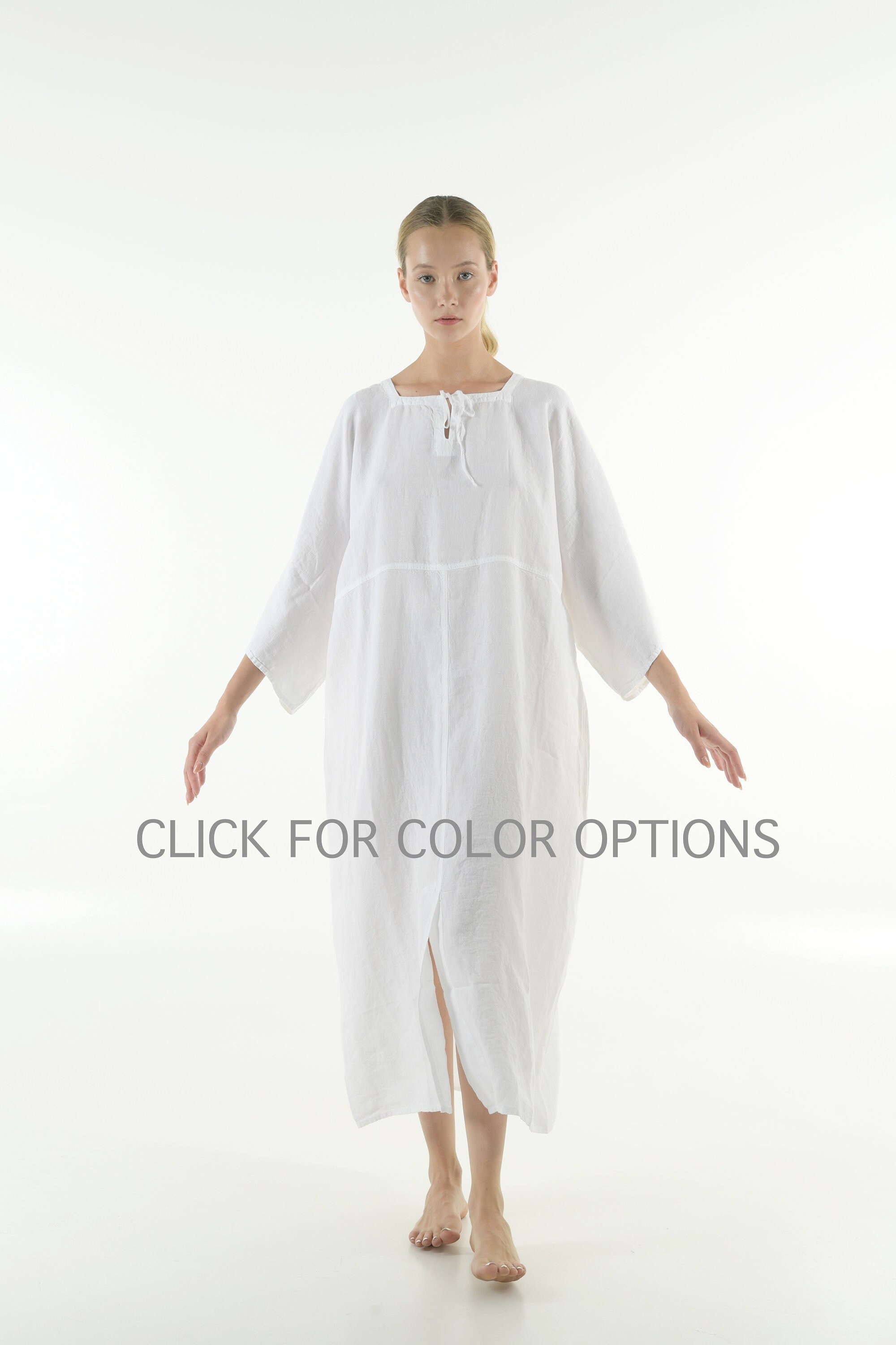 Womens linen cheap tunic dress