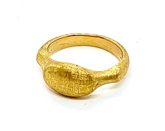 24ct PURE gold handmade ring, matte.  (approx. 9gr of pure 24ct gold).