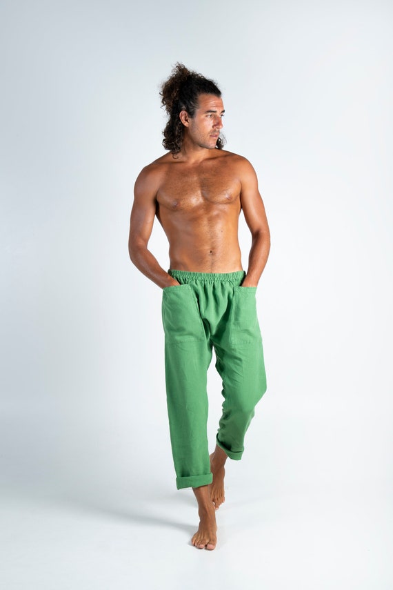 PETRA PANTS. Pantalón de puro lino para hombre. Ropa de cama - Etsy México