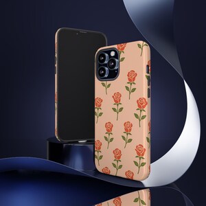 Classic Rose Floral Phone Case, Tough Cases, Phone Accessory, Gift for Her, Floral Design, iPhone case, Pixel Case, Samsung Case
