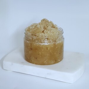 LAVENDER Emulsified Sugar Scrub: sugar scrub / exfoliate soften / cocoa butter / shea butter / smooth skin / gift / holiday image 3