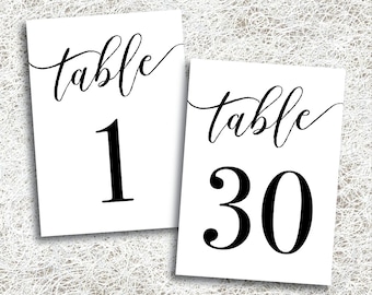 table numbers 1 30 etsy