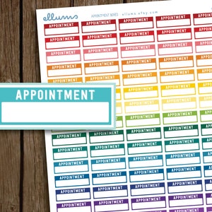 Appointment Planner Stickers | PRINTABLE Instant Download | Appointment Stickers | Appointment Tracker | fits Erin Condren or Happy Planner