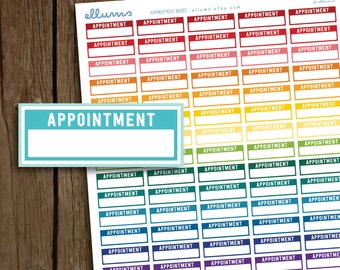 Appointment Planner Stickers | PRINTABLE Instant Download | Appointment Stickers | Appointment Tracker | fits Erin Condren or Happy Planner