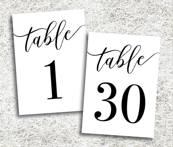 Downloadable Free Printable Table Numbers