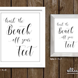 Printable Beach Sign Instant Download Beach Wedding Brush - Etsy