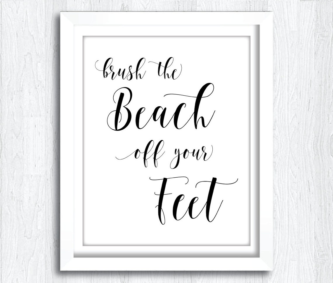 Printable Beach Sign Instant Download Beach Wedding Brush - Etsy